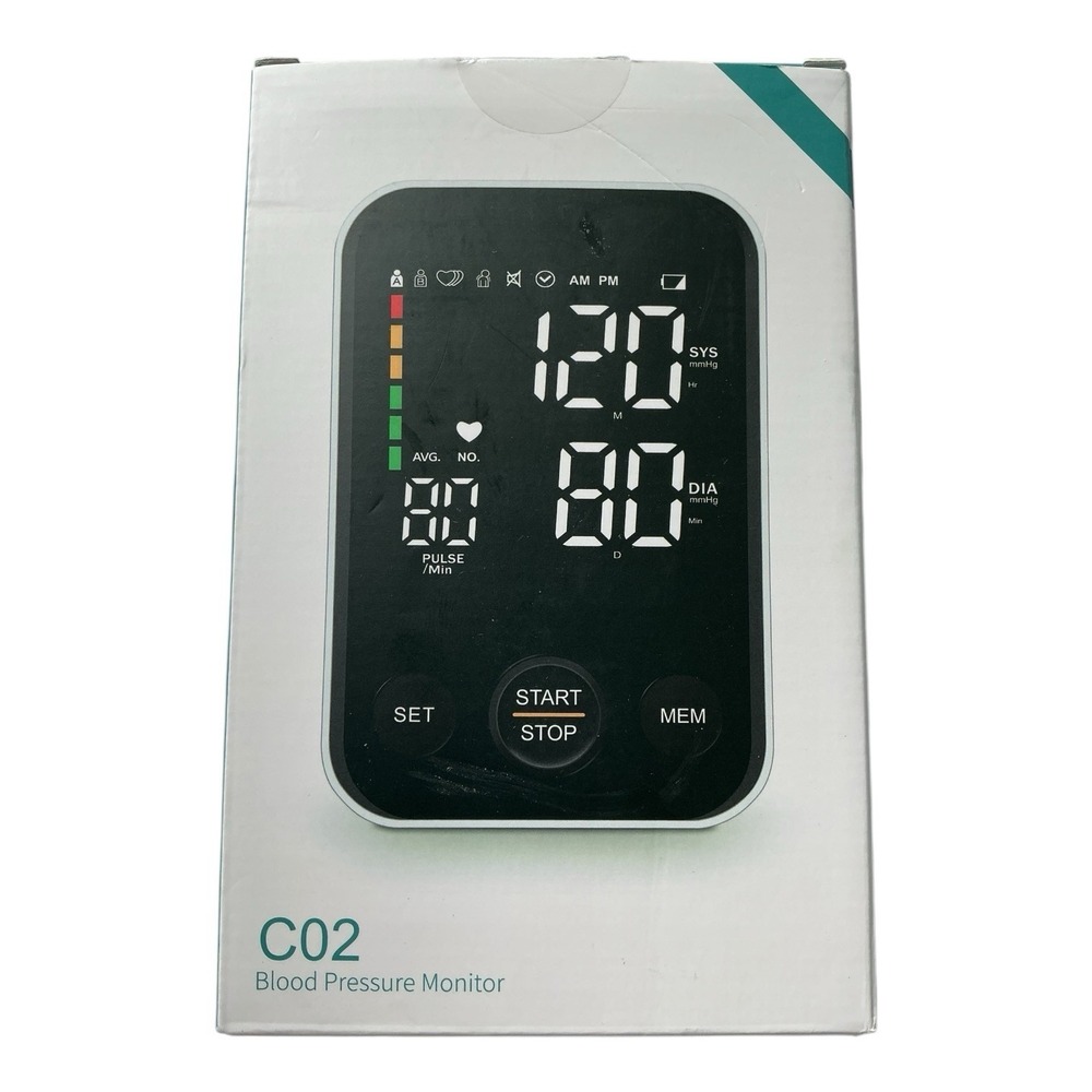 C02 Blood Pressure Monitor Upper Arm - Digital BP Cuff Kit USB